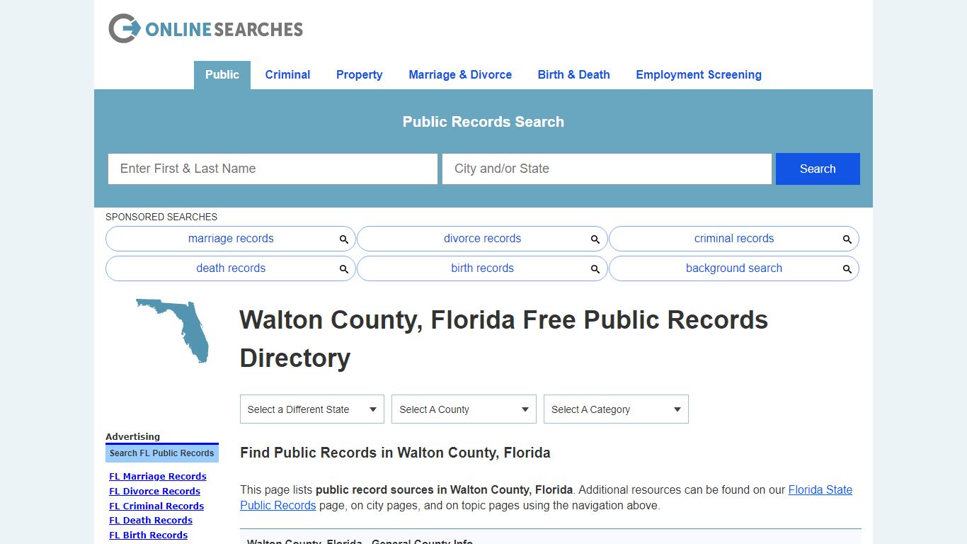 Walton County, Florida Public Records Directory