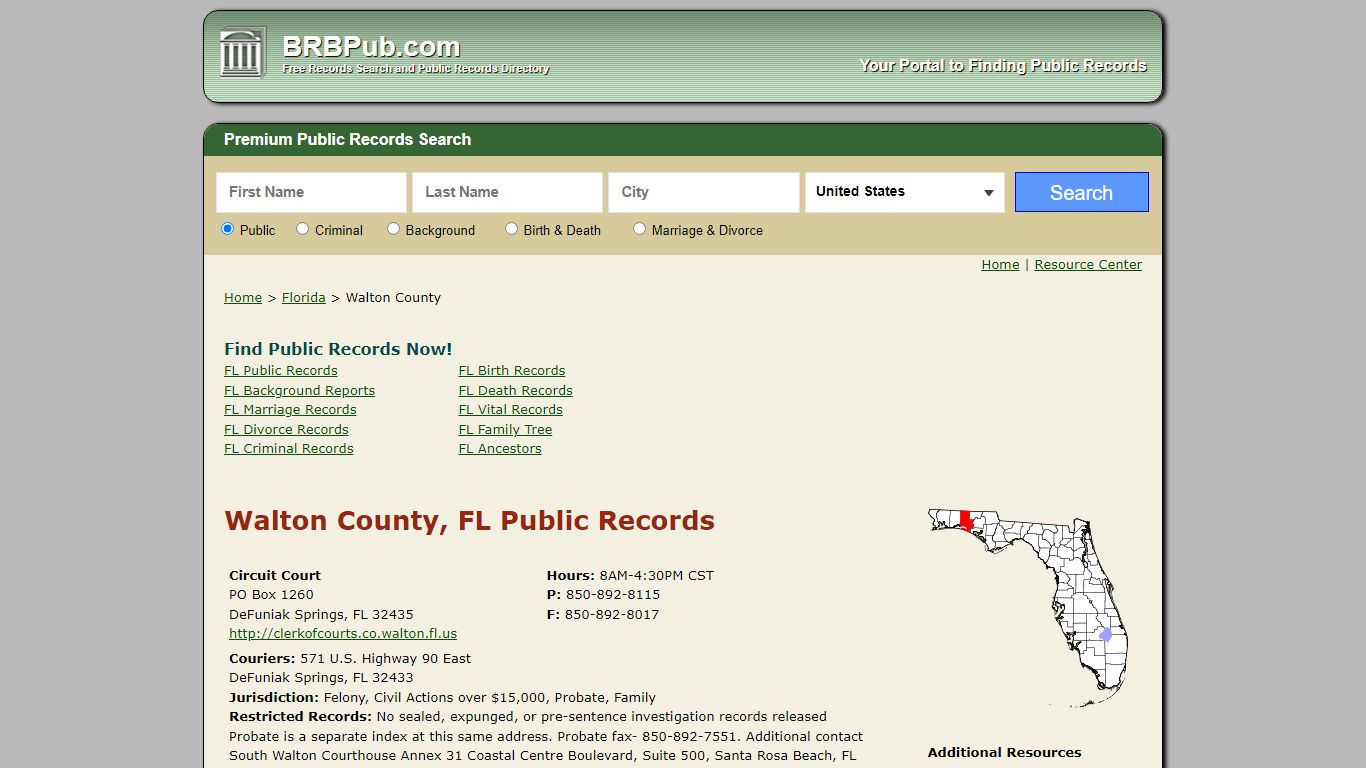 Walton County Public Records | Search Florida Government ...